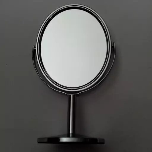 آینه پایه دار مدل دوطرفه بیضی بزرگ (پس کرایه)